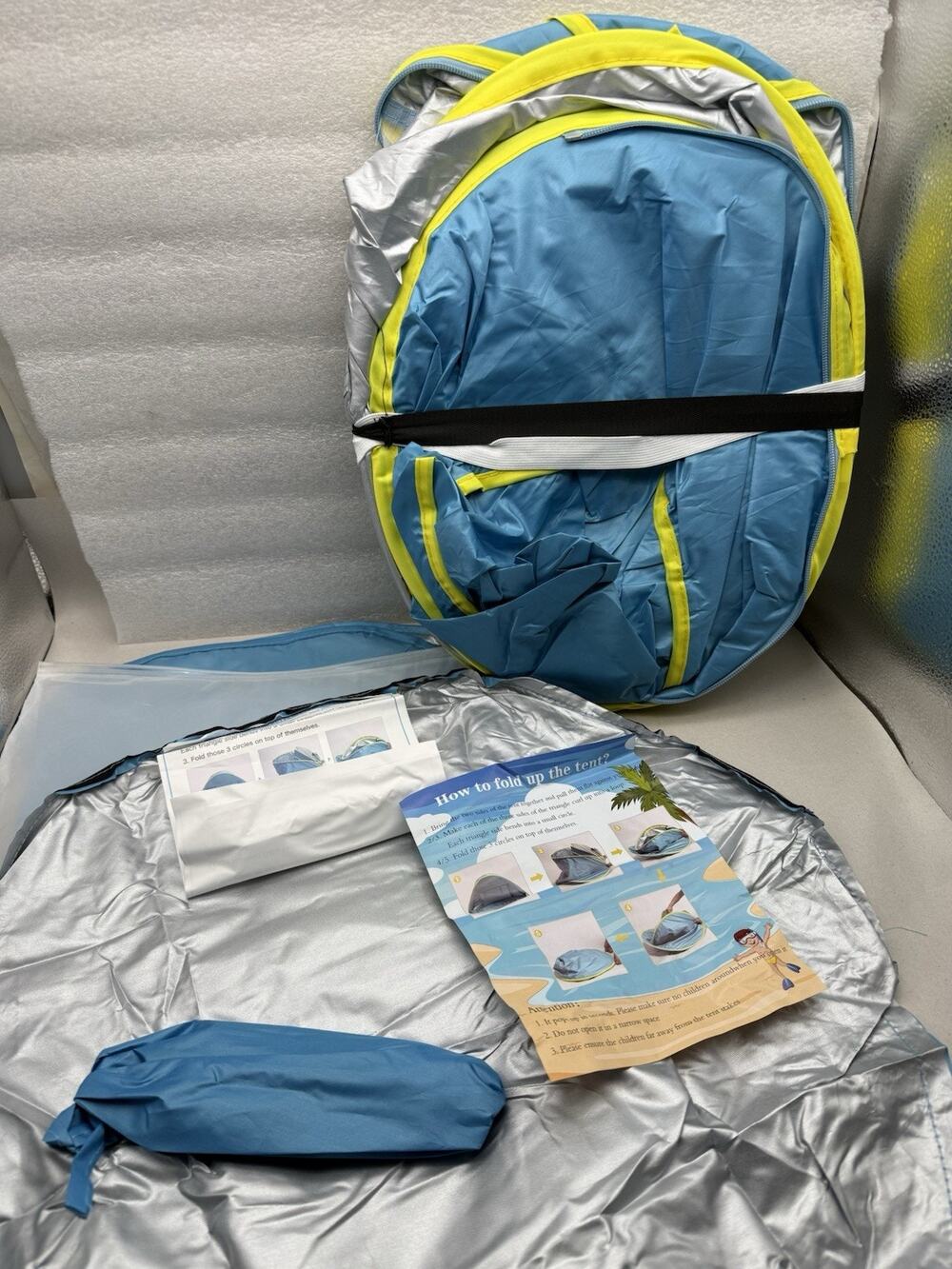 Baby Beach Tent with Pool, Pop Up Beach Tent Sun Shade for Infant Toddler *READ